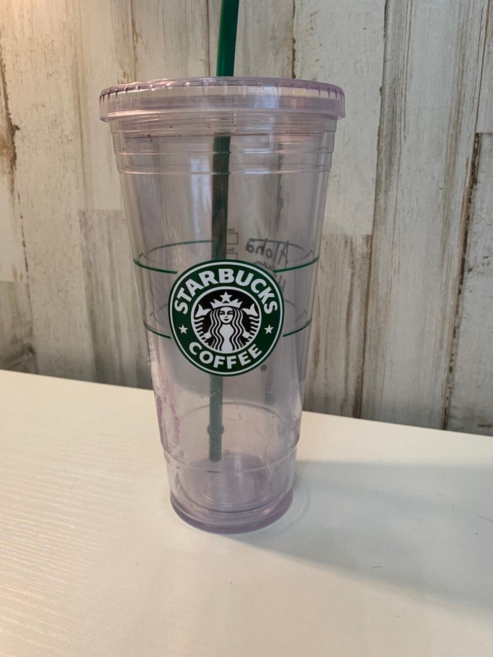 Starbucks Tumbler Clear Aloha from Hawaii 20 oz w/ Straw